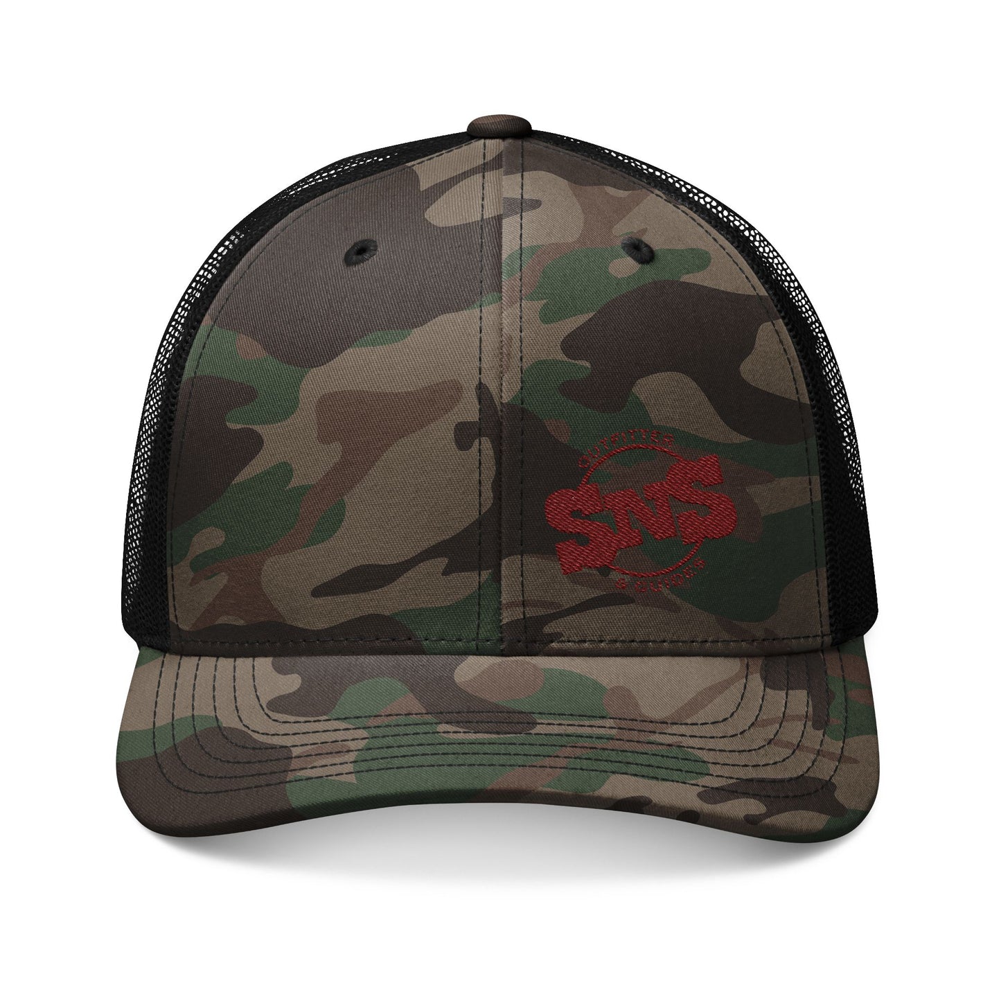 h.2 Camo Trucker Hat | Embroidered Snapback Mesh Cap