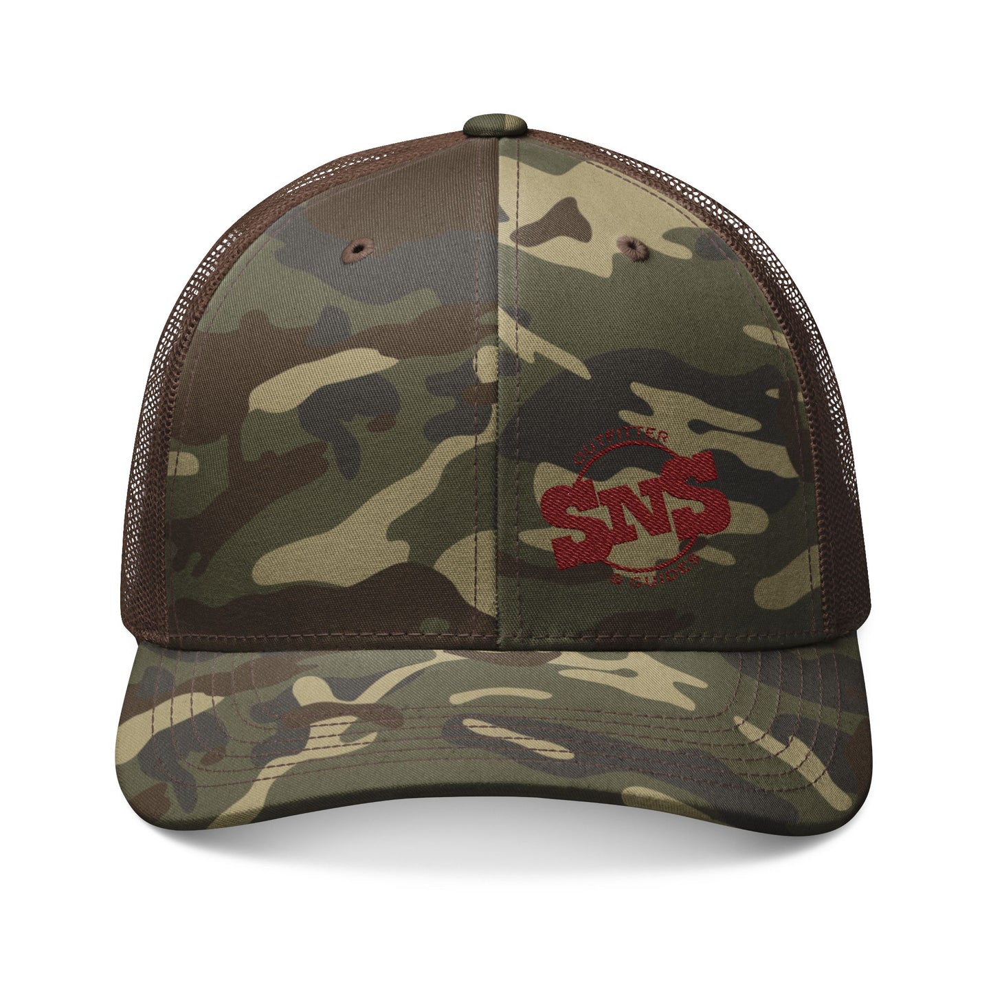 h.2 Camo Trucker Hat | Embroidered Snapback Mesh Cap