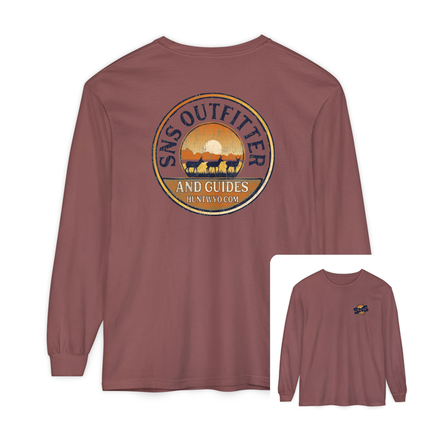 SNS Outfitter Antelope Sunset Badge Long Sleeve T-Shirt